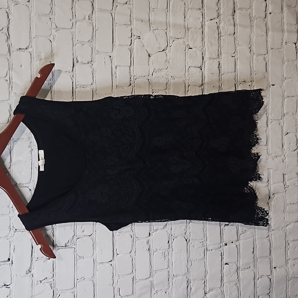 Maurices Tops - Black lace overlay tank